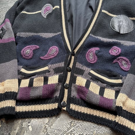 HUNTING HORN Ramie×Cotton Hand Knit Cardigan