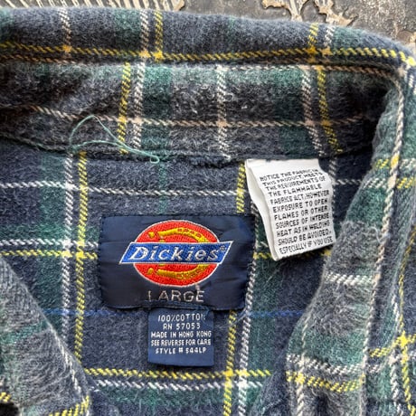 80-90s Dickies Cotton Heavy Flannel Shirt