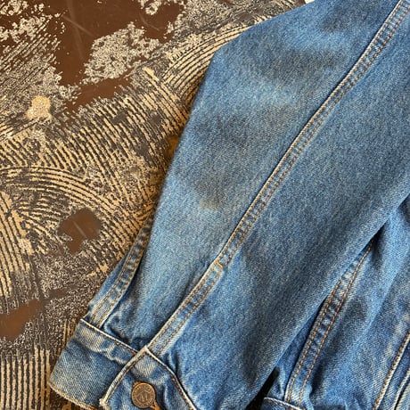 90s Marlboro Country Store Leather Collared Denim Jacket