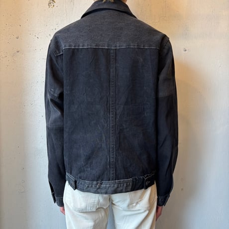 Patchwork Remake Black Denim Jacket