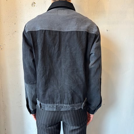 Patchwork Remake Black Denim Jacket