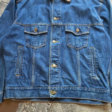 90s Marlboro Country Store Leather Collared Denim Jacket