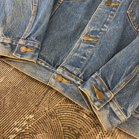 Marlboro Leather Collared Denim Jacket