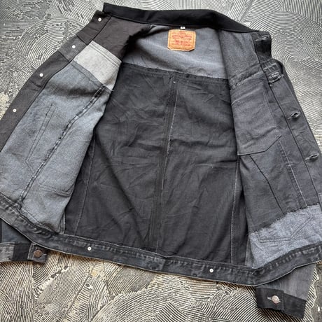 Patchwork Remake Black Denim Jacket