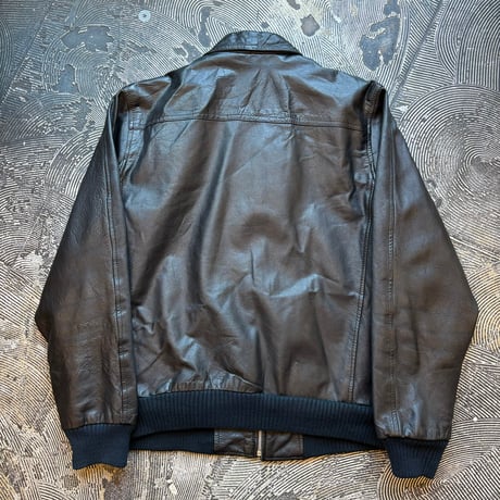 Black Rib Leather Jacket