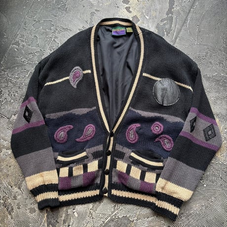 HUNTING HORN Ramie×Cotton Hand Knit Cardigan