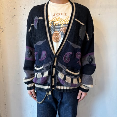 HUNTING HORN Ramie×Cotton Hand Knit Cardigan