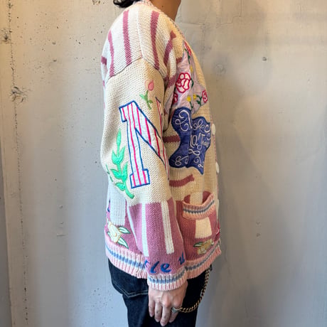 NO! JEANS Ramie×Cotton Hand Knit Cardigan