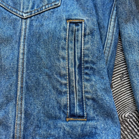 90s Marlboro Country Store Leather Collared Denim Jacket