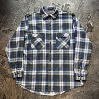 80s David Taylor Print Flannel Plaid Shirt MADE IN USA