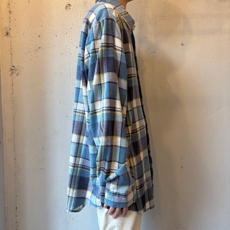 80s Sears Print Flannel Plaid Shirt