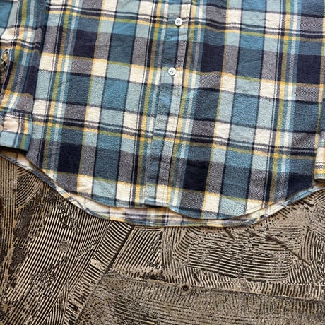 80s Sears Print Flannel Plaid Shirt