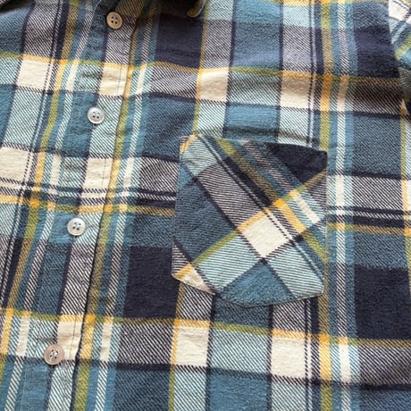 80s Sears Print Flannel Plaid Shirt