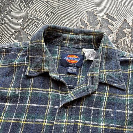 80-90s Dickies Cotton Heavy Flannel Shirt