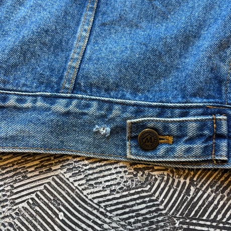 90s Marlboro Country Store Leather Collared Denim Jacket