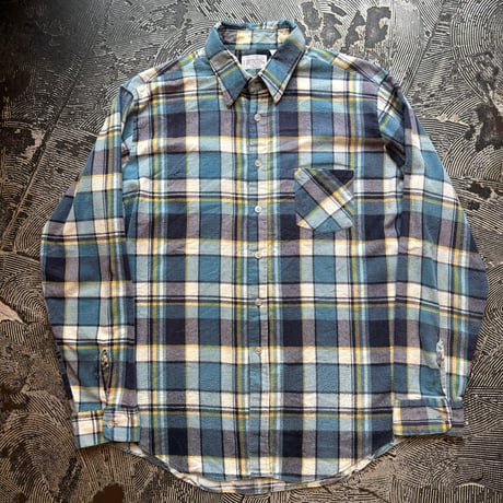 80s Sears Print Flannel Plaid Shirt
