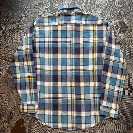 80s Sears Print Flannel Plaid Shirt