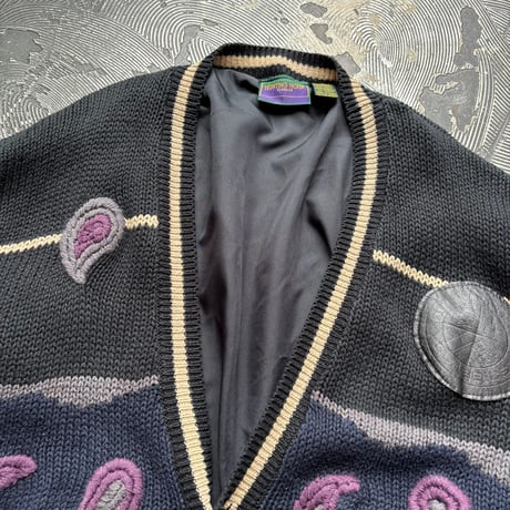 HUNTING HORN Ramie×Cotton Hand Knit Cardigan