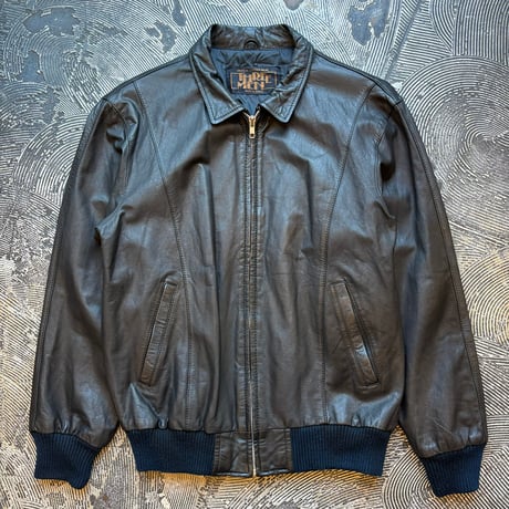 Black Rib Leather Jacket