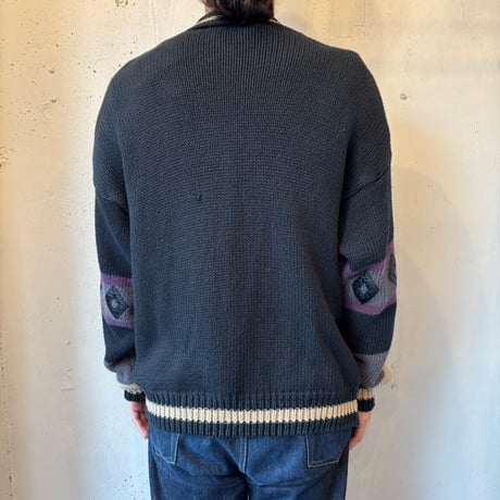 HUNTING HORN Ramie×Cotton Hand Knit Cardigan