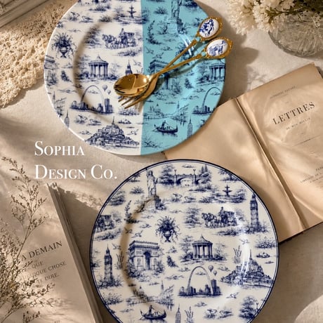 【Sophia Design Co.転写紙】Voyage Toile(ヴォヤージュトワル)ネイビー