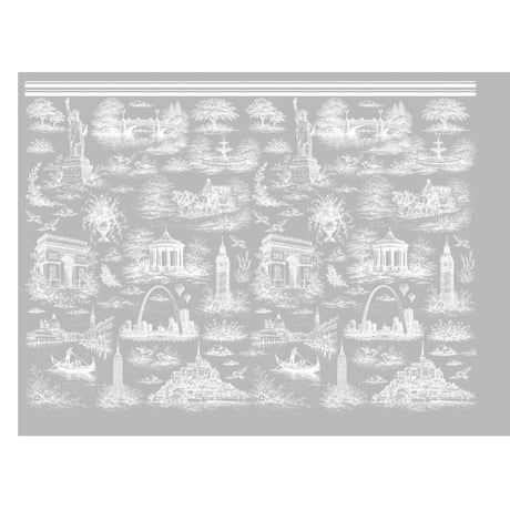 【Sophia Design Co.転写紙】Voyage Toile(ヴォヤージュトワル)ガラス用ホワイト