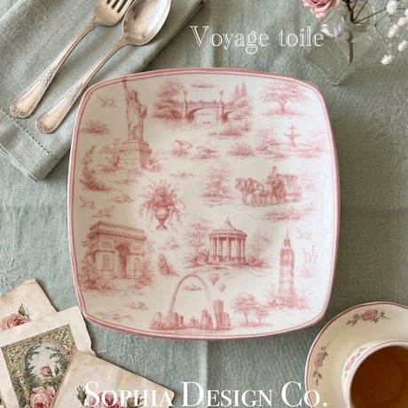 【Sophia Design Co.転写紙】Voyage Toile(ヴォヤージュトワル)くすみピンク