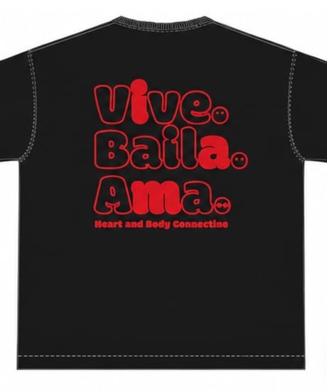 トライブレンド両面プリントビッグハート❤️Tシャツ　2色展開
