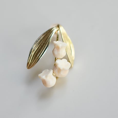 吉田史　OLD TO NEW　ピアス　すずらん　3輪　片耳