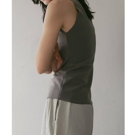 【anuke】Sleeveless Georgette Tanktop　※納期　4月上旬～5月上旬