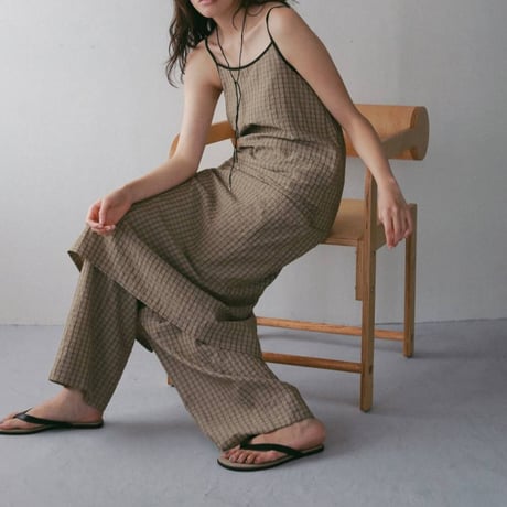 【anuke】Suckercheck Cami Onepiece　※納期5月下旬〜6月下旬