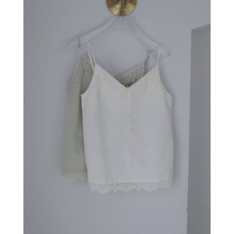 【anuke】Twill Lace Camisole　※納期3月下旬～4月下旬