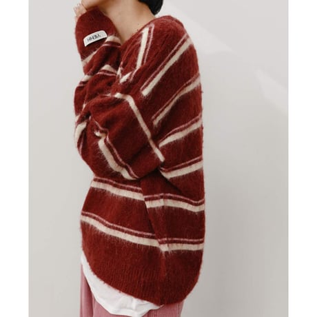 【YENN】MULTI STRIPE KNIT PO