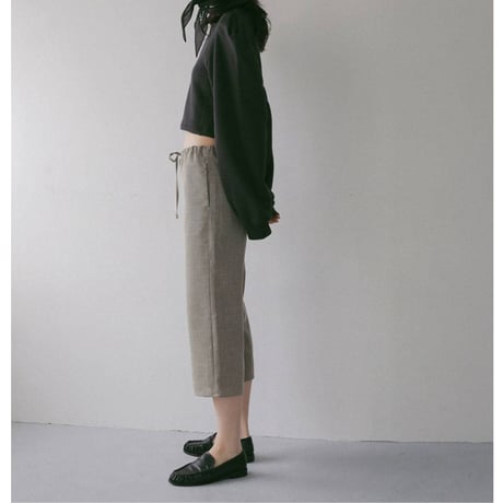 【anuke】Tweed Mesh Capripants　※納期3月下旬～4月下旬
