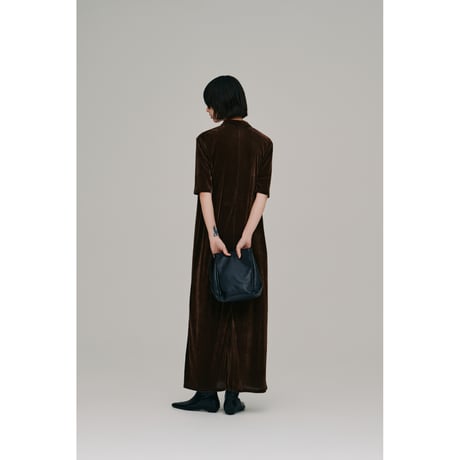 【Hella】flocked tulle keyhole dress　※納期3月下旬～4月下旬