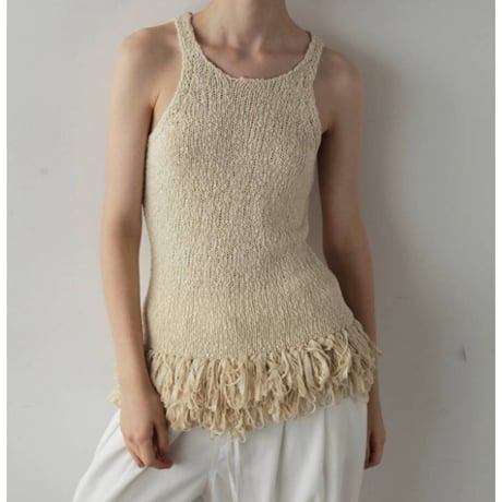 【anuke】Americansleeve Fringe Tops　※納期5月中旬〜6月中旬