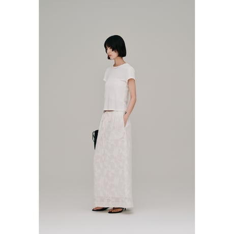 【Hella】flower jacquard skirt　※納期5月下旬～6月下旬
