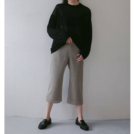 【anuke】Tweed Mesh Capripants　※納期3月下旬～4月下旬