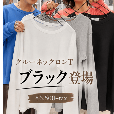 限定カラー有り✨【LE MELANGE】クルーネックロンT　88651003