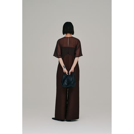 【Hella】sheer yoke jumpsuit　※納期3月下旬～4月下旬