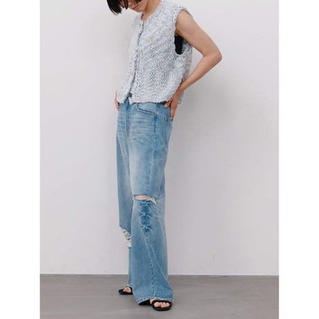 【YENN】HAND SLUB MIX VEST