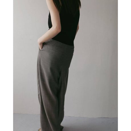 【anuke】Woolchambray Tuck Pants　※納期4月中旬〜5月中旬