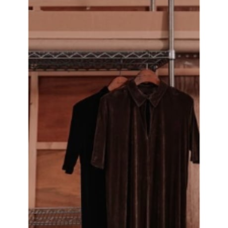 【Hella】flocked tulle keyhole dress　※納期3月下旬～4月下旬