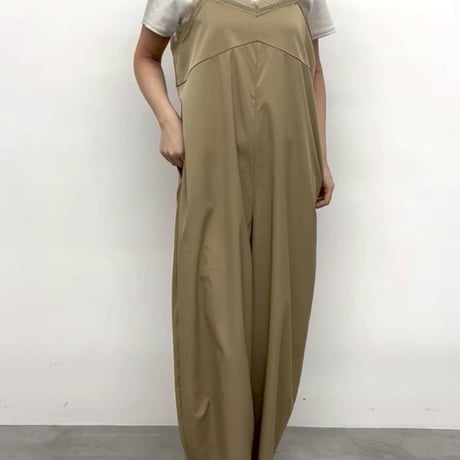 【CLOCHE】レース切替サロペット