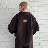 【cafune】TWEED polyester dolman shirts