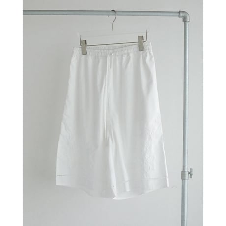 【anuke】Embroidery Half Pants　※納期４月上旬～５月上旬