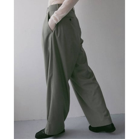 【anuke】Twill Tuck Widepants