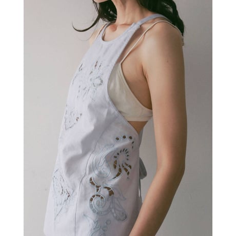 【anuke】Cutwork Lace Apron　※納期3月中旬〜4月中旬