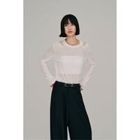 【Hella】slash shoulder long sleeve tee　※納期2月下旬～3月下旬