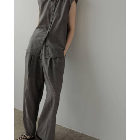 【anuke】Woolchambray Tuck Pants　※納期4月中旬〜5月中旬